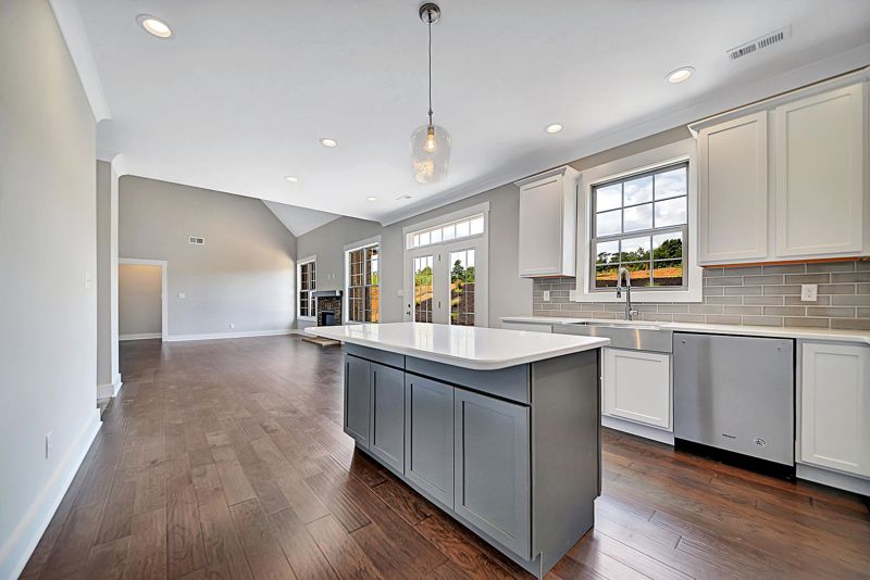 Kitchen open to the dining area