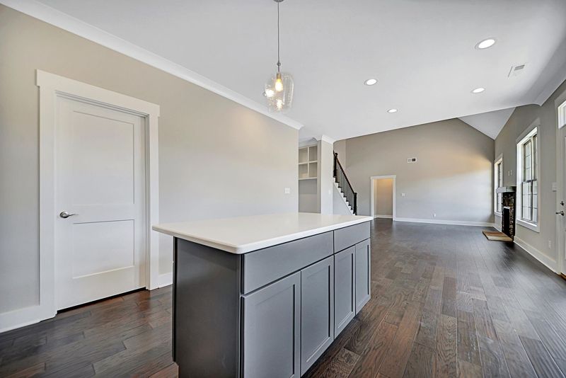 Kitchen and dining area with natural light