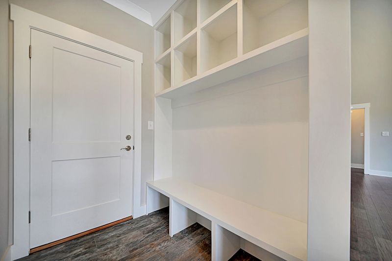 Drop zone with built-in cubbies