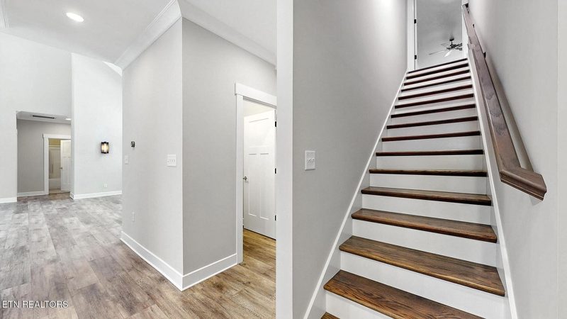 Staircase to the upper level