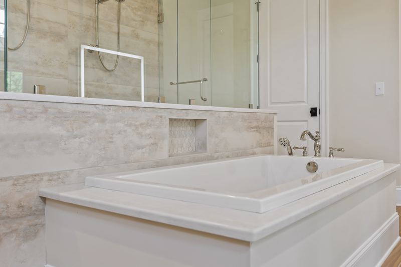 Primary bath with freestanding tub