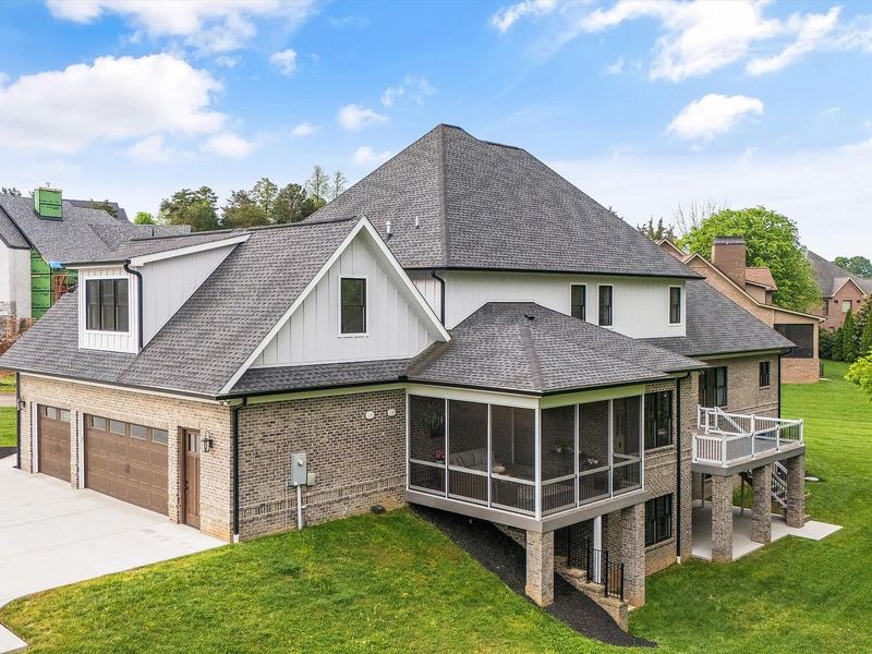 Rear exterior with covered decks